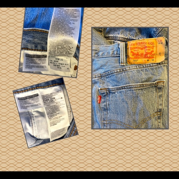 NEW Original LEVI’S 501 Medium wash 5 pocket, 5 button closure. Size 38” x 32” - Picture 4 of 4